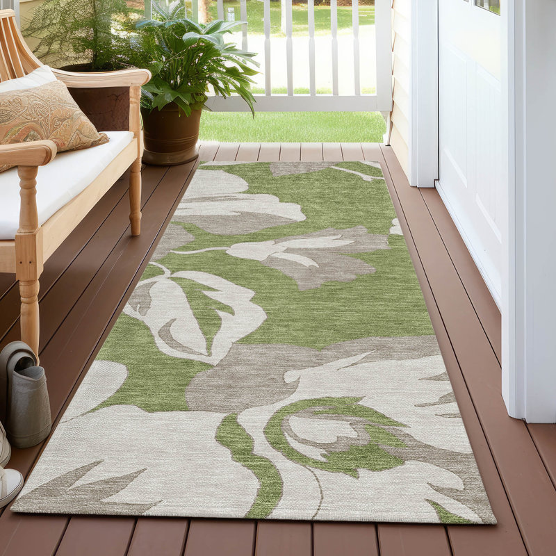  Tapis d'extérieur antidérapant Malchow, Tapis de couloir 2 pi 3 po x 7 pi 6 po