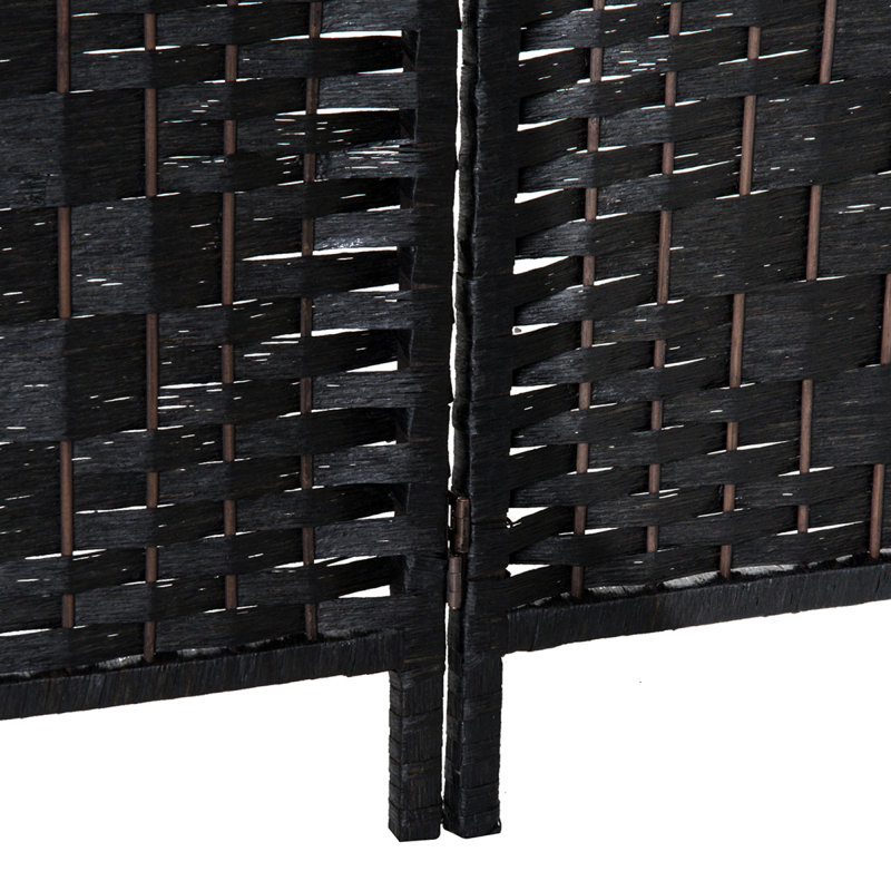 Paravent 4 panneaux Homcom, Black
