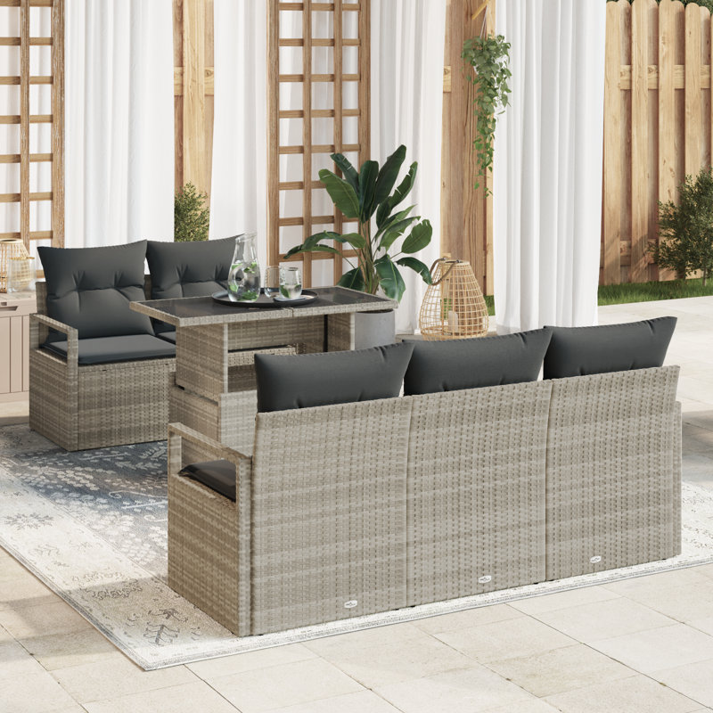175cm Wide Patio Sofa with Cushions