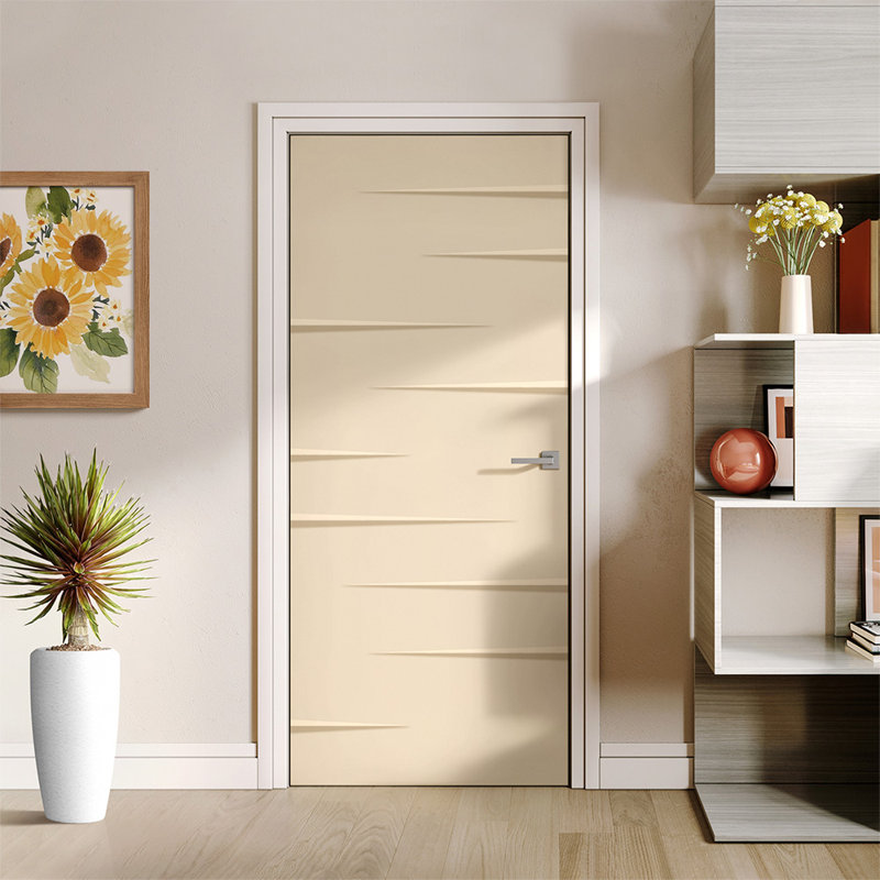 Porte standard à panneaux en bois, 24 po x 80 po, Beige