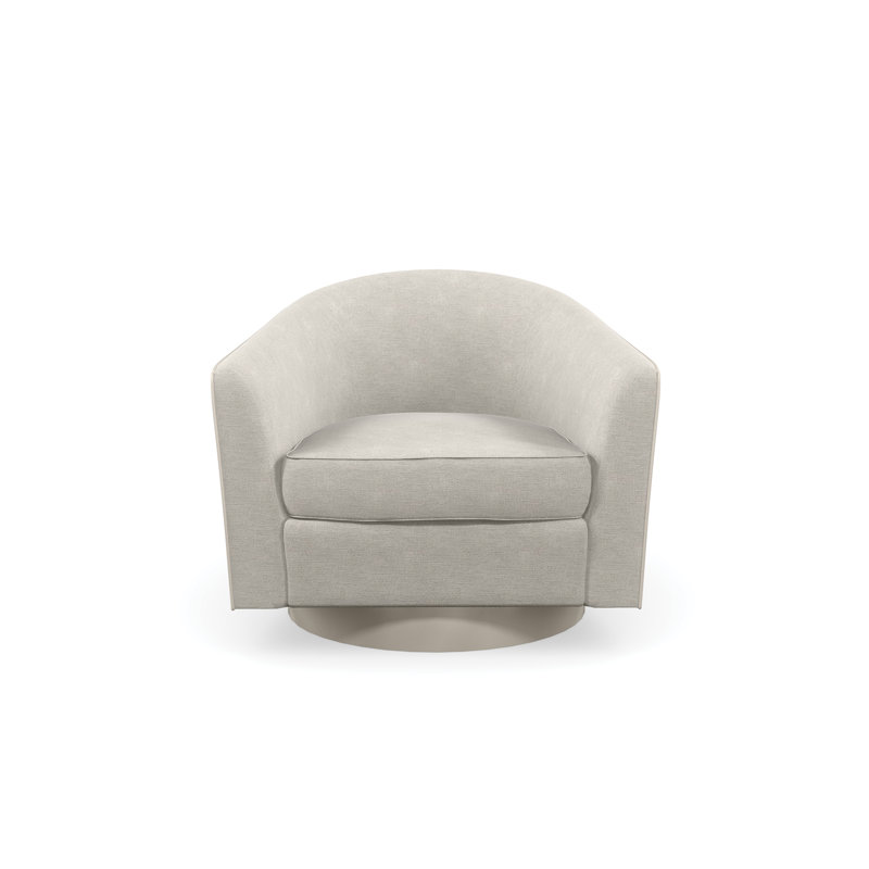 Caracole Upholstery Swivel Tufted Barrel Chair