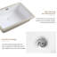 Lavabo de salle de bain rectangulaire encastré - lavabo vasque de salle de bain encastrable 22 * 15 pouces