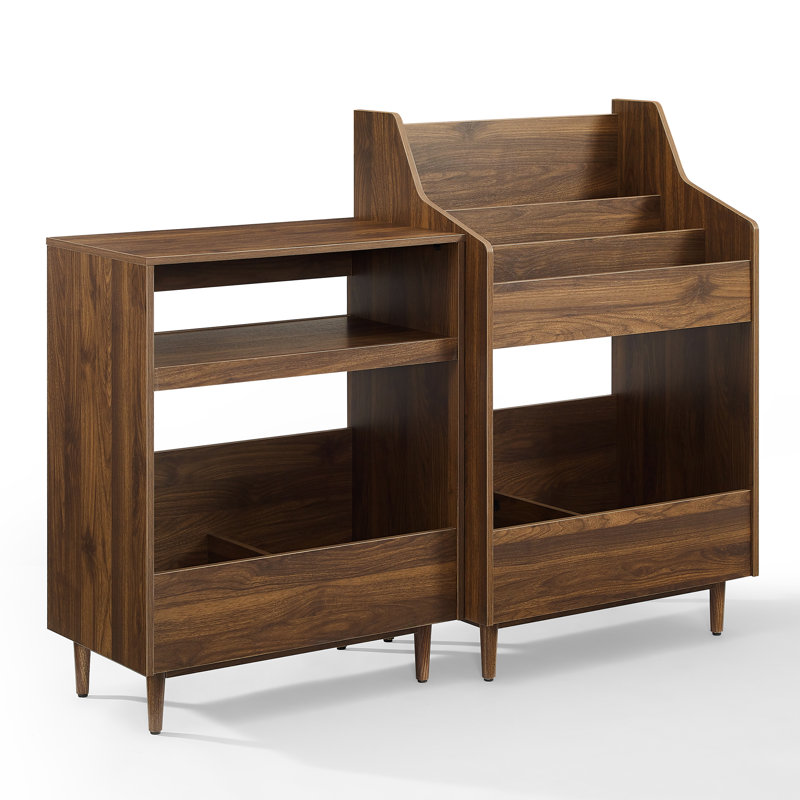 45.25'' H Media Shelves, Walnut