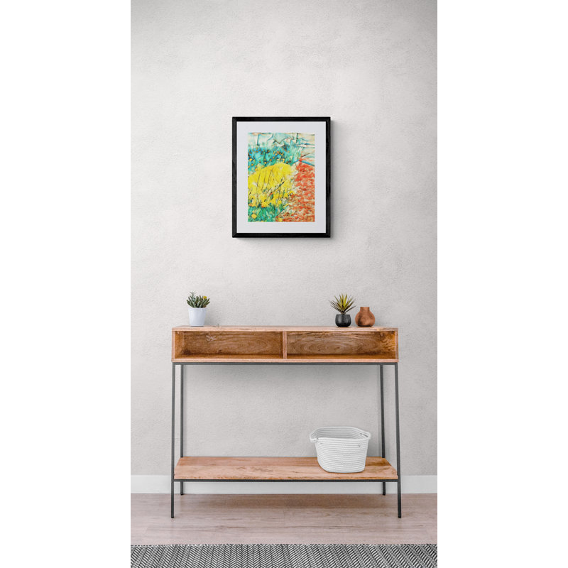Flowers by a Sidewalk Framed Print
