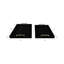 Modern Rectangular Accent Tray With Metallic Handles - Decorative Coffee Table Tray For Home Decor Or Ottoman Styling - Set Of 2, 20", Black