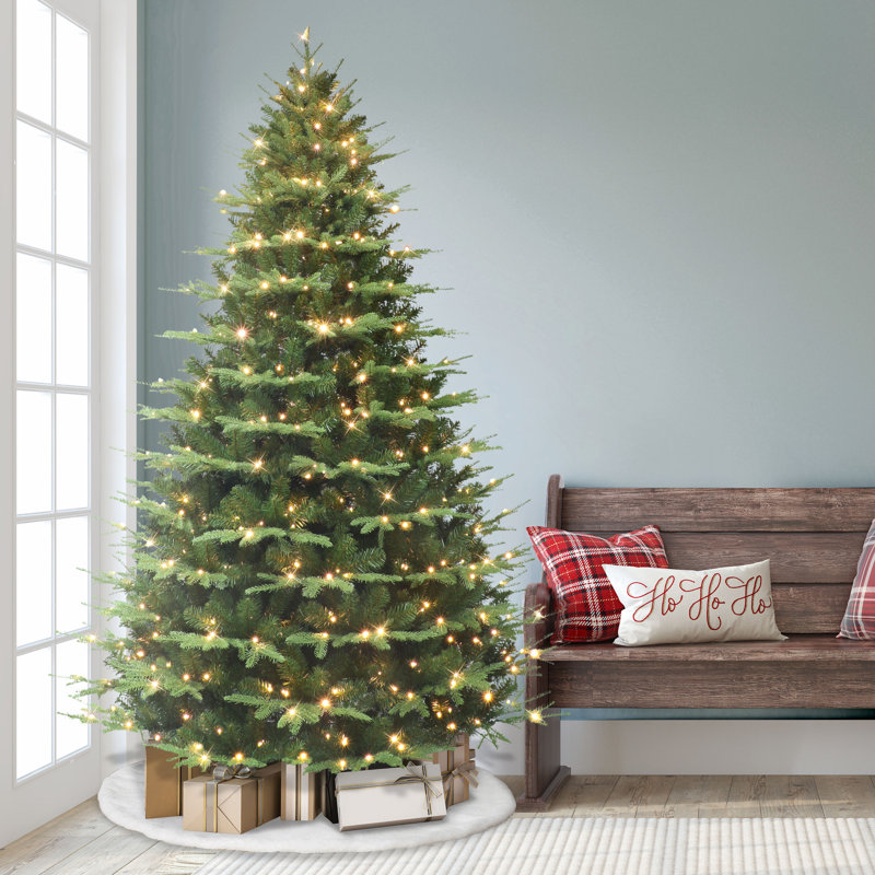 7.5' Pre-Lit Alaskan Winter Fir Tree With Dual-Color LED Lights