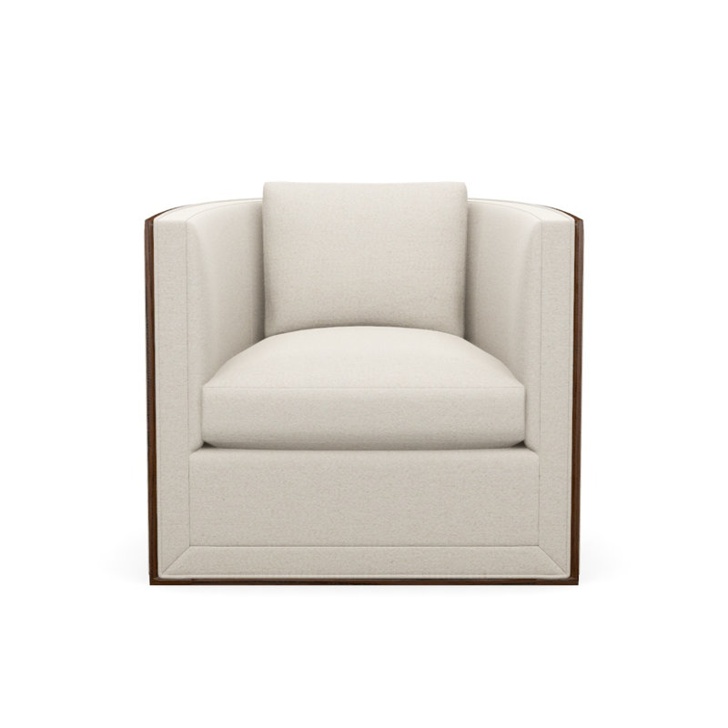 Brett Accent Chair, Expresso, Fleecy Vanilla (Performance fabric) 1351-92