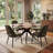Solid Poplar Wood Square Dining Table 45" for 2-4 Person, Modern Dining Room Table With 1.18" Thick Iron Cross Legs For Kitchen, Living Room-1442326016