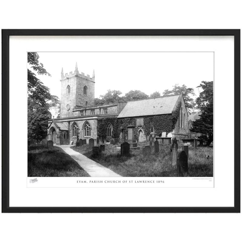 Eyam, Parish Church Of St Lawrence 1896 - Single Picture Frame Print, 60cm H x 80cm W x 2.3cm D
