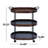 Lakinya Wood Rolling Oval 3 Shelf Brown Bar Cart with Black Metal Frame