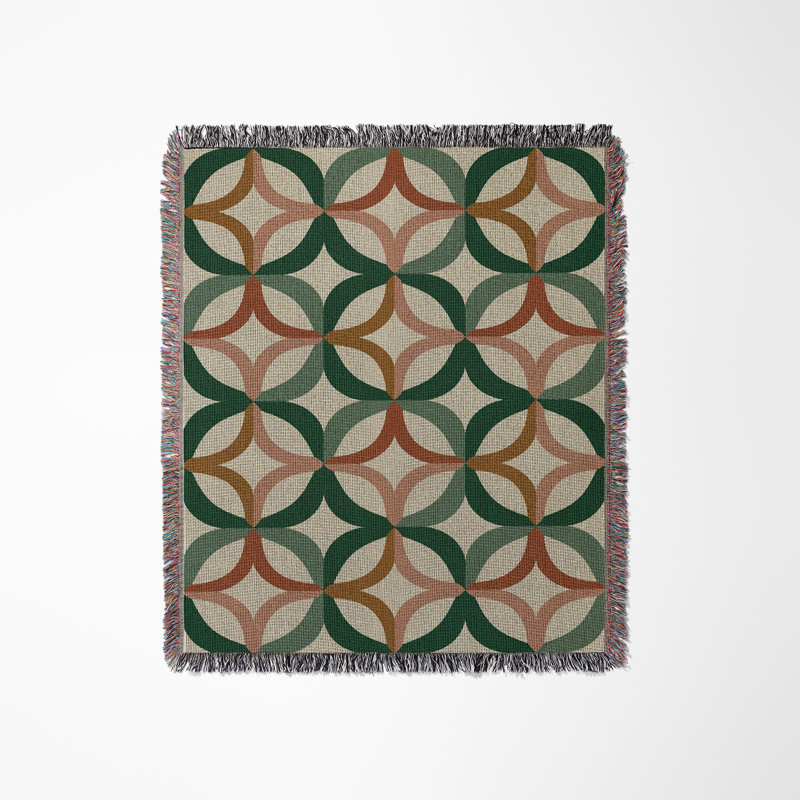 Jeté en mélange de coton Spectra, L 80 po x l 60 po, Vert