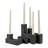 2 Piece Metal Tabletop Stacking Taper Candle Holder Set