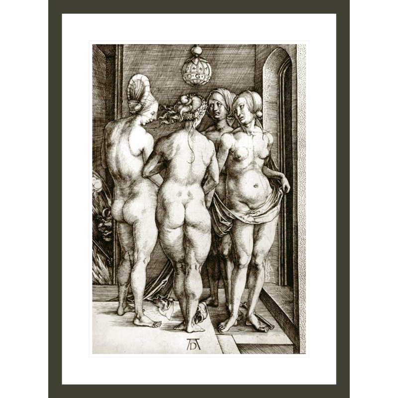 «The Witches» par Albrecht Dürer, impression giclée sur cadre, H 29,5 po x l 22,33 po