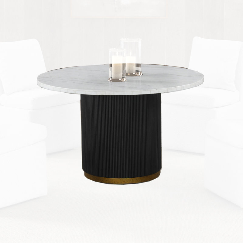 Aanijah Marble Top Round Dining Table
