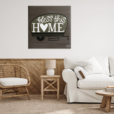 Art mural sur toile Bless This Home Camper par Stephanie Dicks