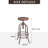 Set Of 2, Industrial Bar Stool-Retro 26-32.3Inch Swivel Stools-Kitchen Chair-Bar Counter Height Adjustable-Fully Welded-760139549