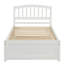 Structure de lit simple avec lit gigogne en bois, blanc