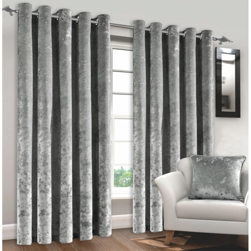 Shapiro Eyelet Room Darkening Curtains, Black, 168 W x 137 D cm