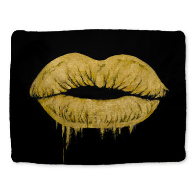 Napperon Golden Lips - tressé noir