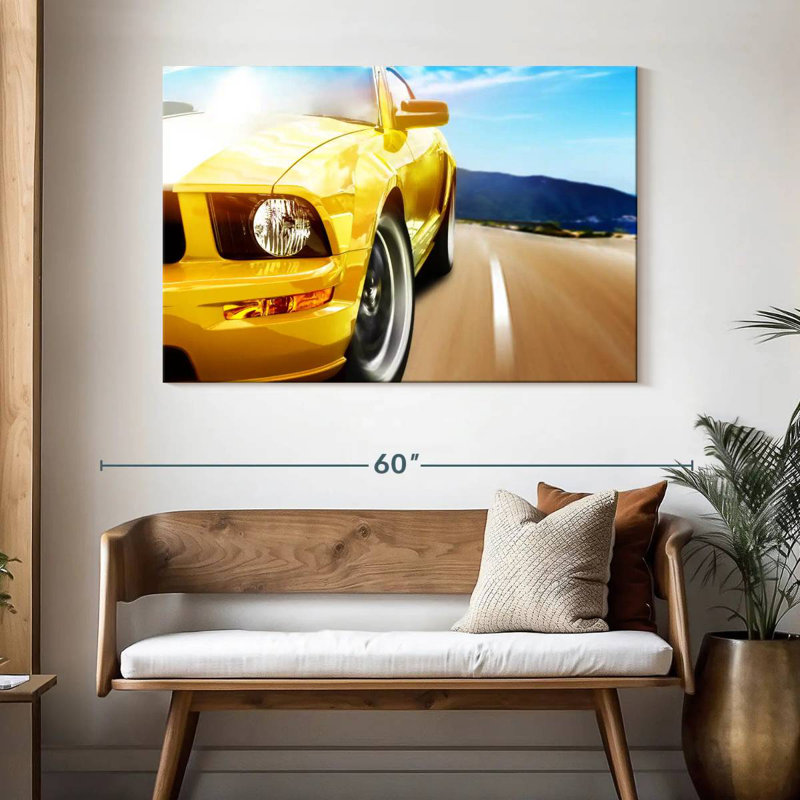 Voiture de sport Mehar Speeding Sunlit, H 32 po x l 48 po