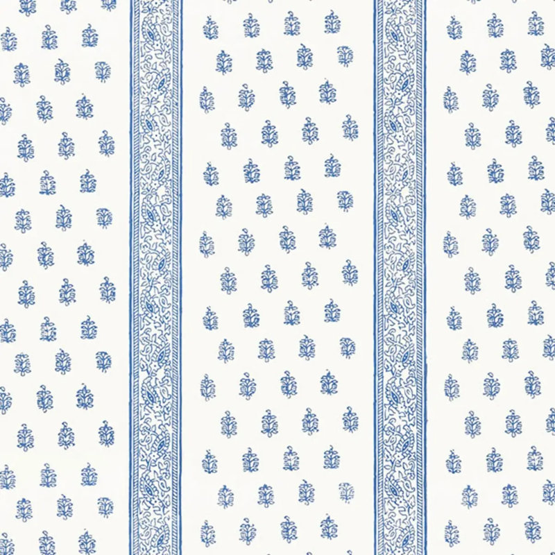 Papier peint à rayures Katsura, Bleu faïence