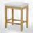 24" Yerly Extra-Wide Vintage Wood Bar Stool With Hand-Brushed Finish-1739553175