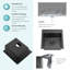 Lavabo de cuisine à cuve simple en acier inoxydable de 18 po avec crépine Attop
