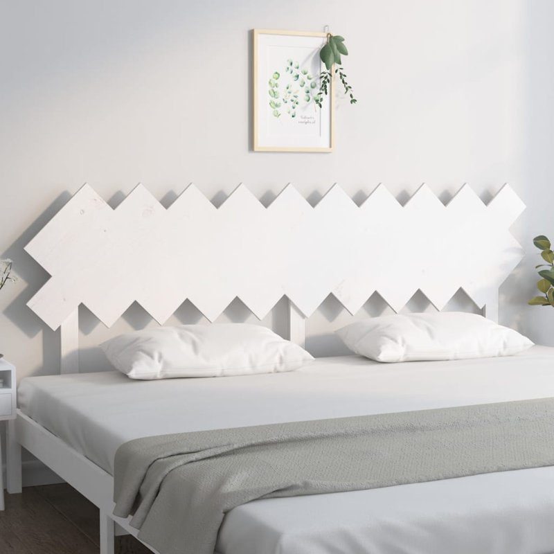 Solid Wood Headboard, 196 x 80.5 cm, White