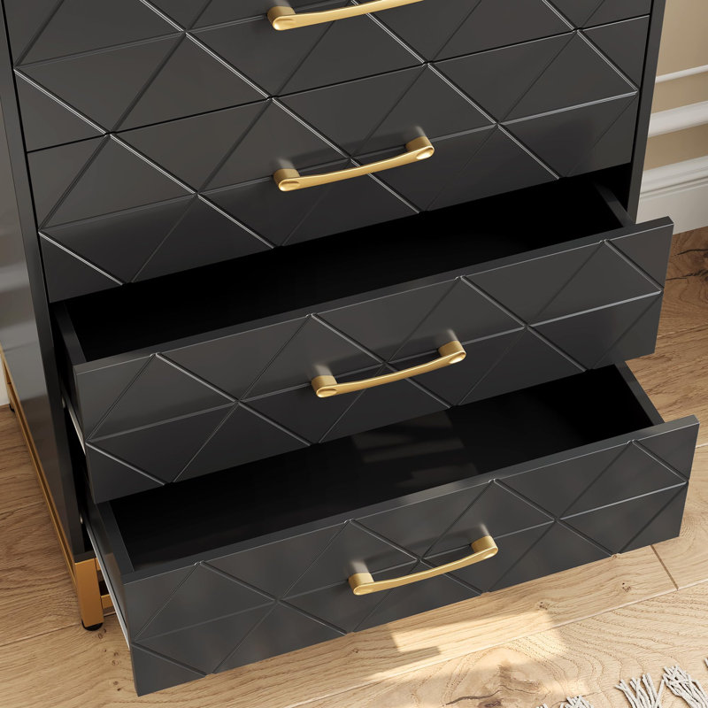 60.6cm W Chest of Drawers, Black