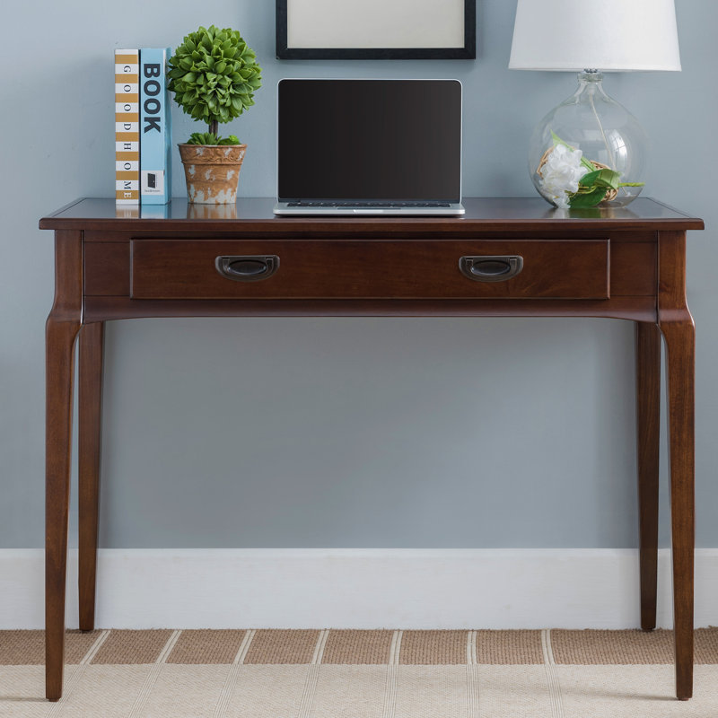 Stratus Solid + Manufactured Wood Laptop/Writing Desk, Cherry