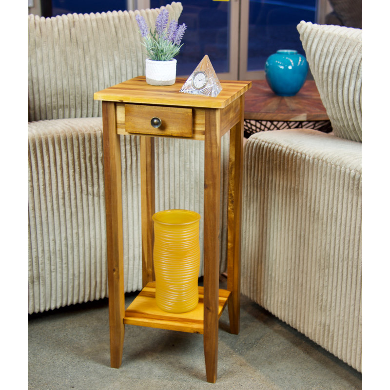 Support pour plante d'acacia Aiydan, Naturel