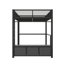 Lit mezzanine double avec bureau intégré, éclairage à DEL et escalier-193441869