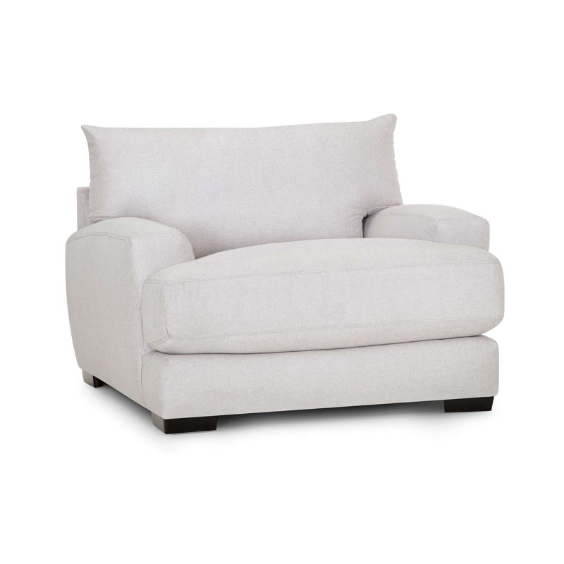Fauteuil en polyester l 49 po Avianne, 100% polyester gris