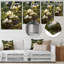 Décoration murale blanche en métal blanc vert Magnolias Nature Serenity-92736809