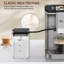 Machine à expresso et à café avec mousseur à lait automatique, moulin à café espresso intégré et réglable à 20 bars, mouture réglable 1 à 15, machine à café à écran tactile TFT avec réservoir d'eau de 1,5 L pour amateur de café