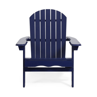 Chaise Adirondack Libo, structure en bois d'acacia bleu, panneaux de lattes