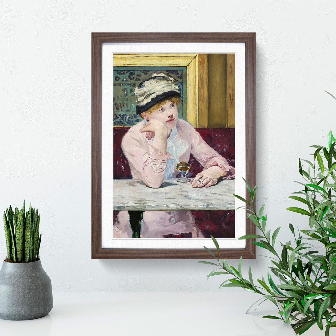Plum Brandy by Edouard Manet - Framed Print