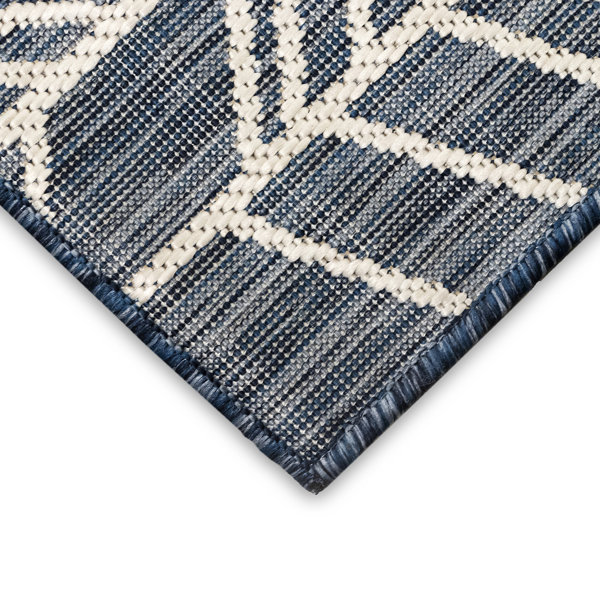 Mercury Row® Anwar Power Loom Navy Blue Indoor/Outdoor Rug & Reviews ...
