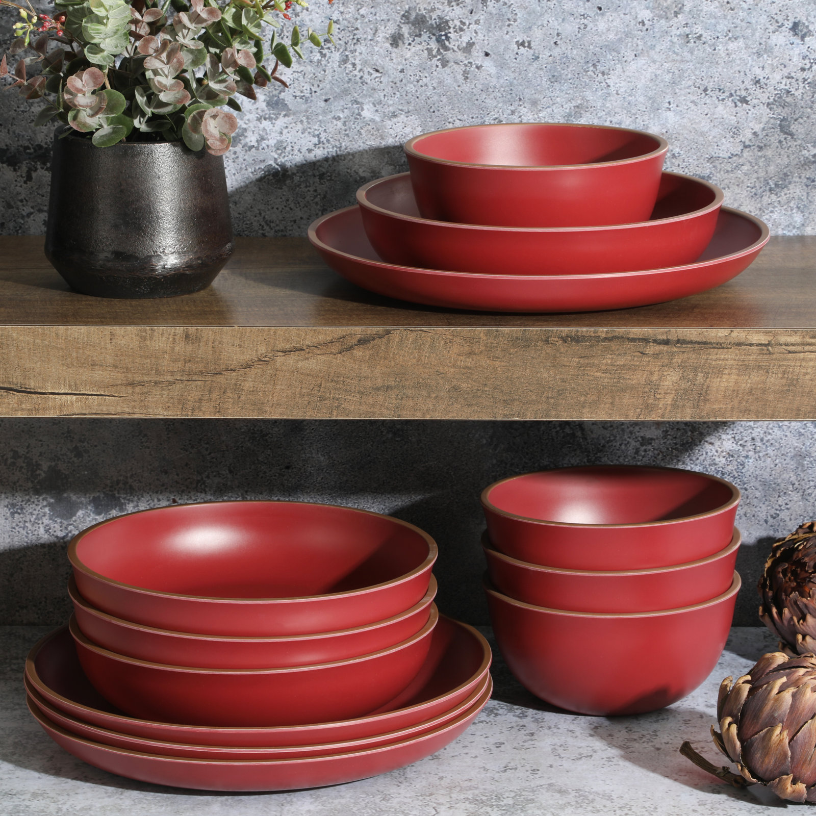 Rockabye Dinnerware Set, Red