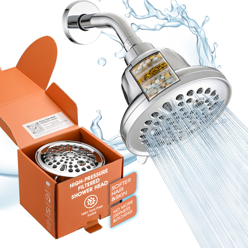 Pomme de douche fixe multifonction, Chrome