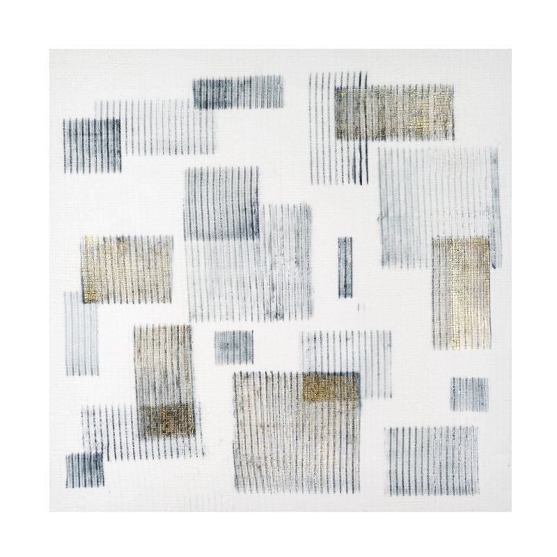 «Embellished Shadow Squares I» sur, H 14 po x l 14 po