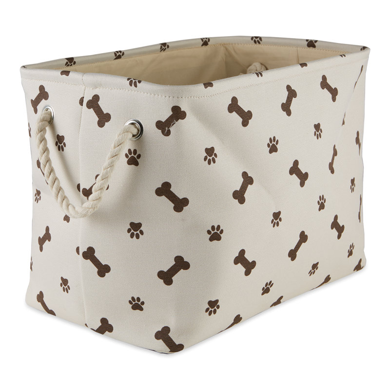 Cube ou bac en tissu, Brun foncé, H 15 po x l 17,75 po x P 12 po