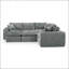 Canapé modulaire en forme de L de 107 po avec deux repose-pieds amovibles en forme de L pour le salon, canapé confortable avec coussins décoratifs et bricolage-2001425650