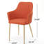 2 chaises de salle à manger modernes Mid-Century, orange pâle, noyer, 2 chaises Mid-Century, pieds