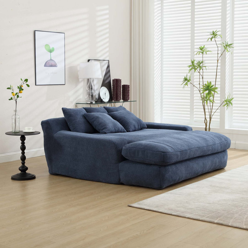 Axiel Upholstered Sleeper Sofa with Square Arm, Mustard yellow, 25.2" H x 53.54" W x 71.26" D