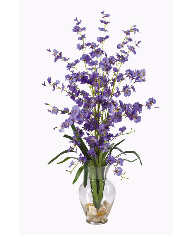 Arrangement floral de danseuses dans un vase, Mauve