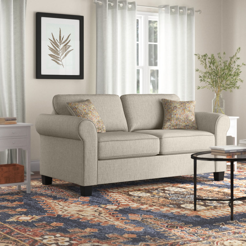 Ahniyla Upholstered 78'' Sleeper Sofa, Gray Polyester
