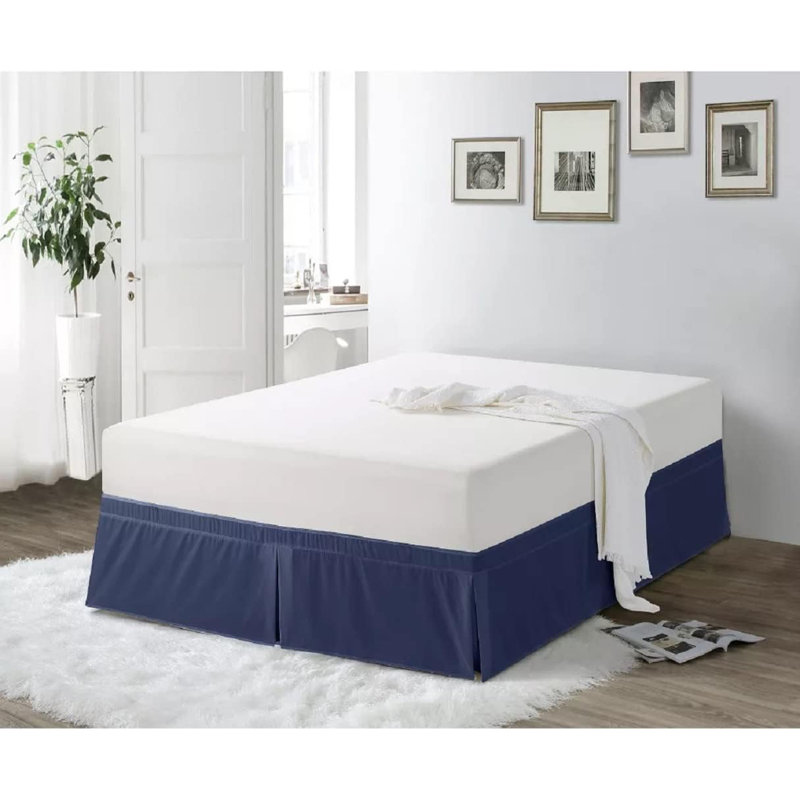 Ruffled Wrap Around Bed Skirt, Indigo