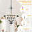 5-Light White Wood Chandeliers