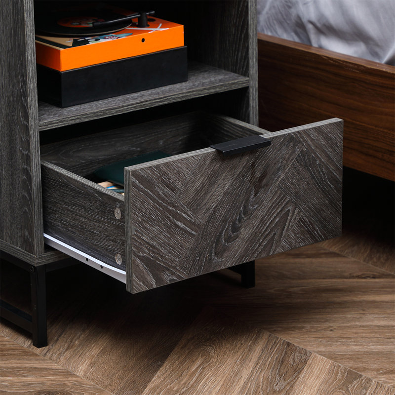 Moniqua 40cm W Steel Bedside Table